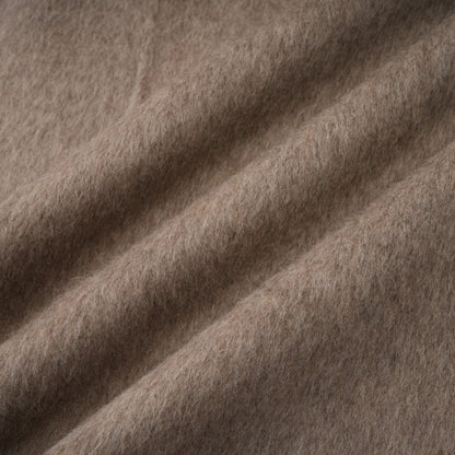 Chloris wool fur belted cape coat in Brown