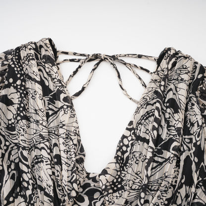 Perrine pattern-print V-neck mini dress