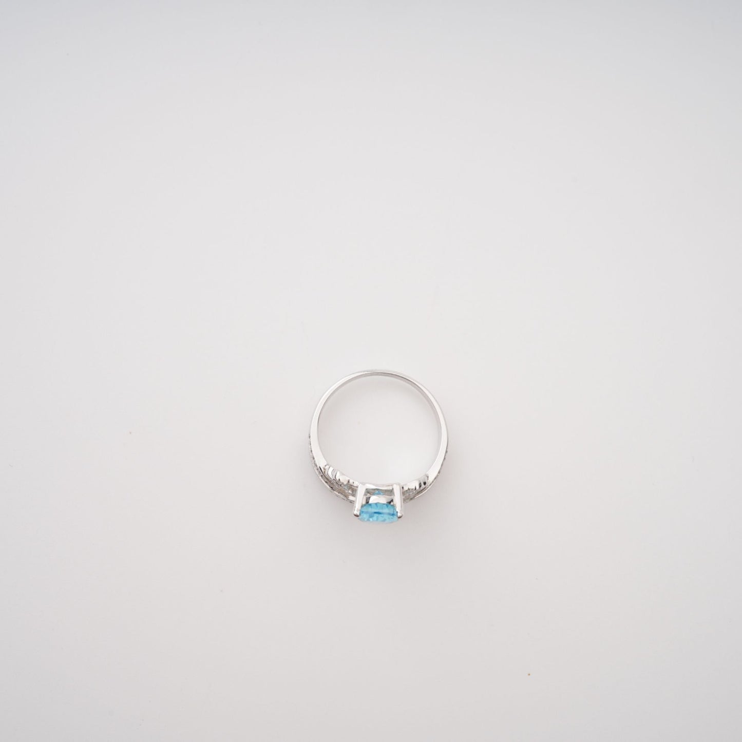 Colette Blue Pear Cut Gemstone Sterling Silver Ring