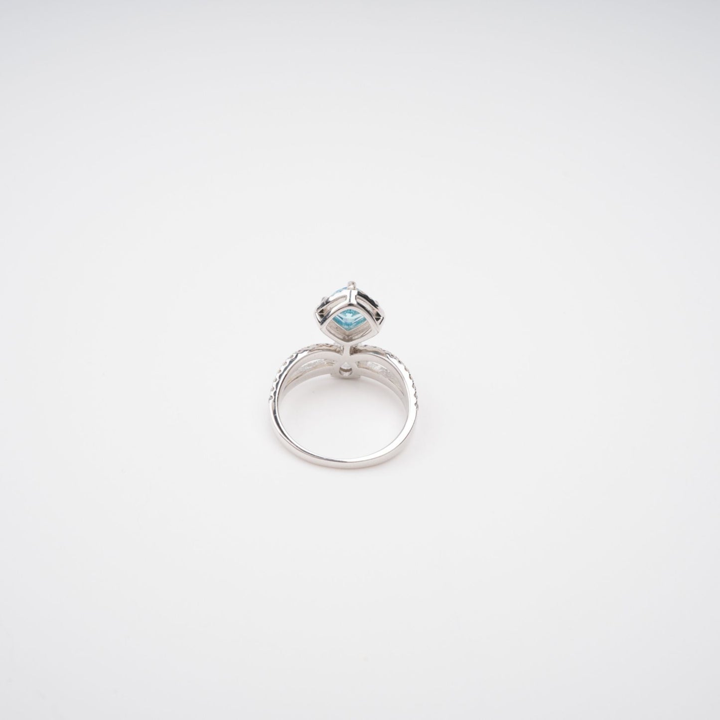 Eloïse Blue Crystal Embellished Sterling Silver Ring