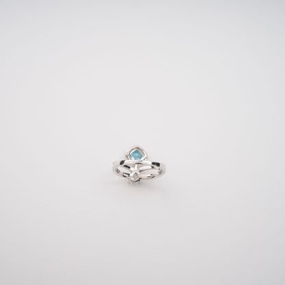 Eloïse Blue Crystal Embellished Sterling Silver Ring