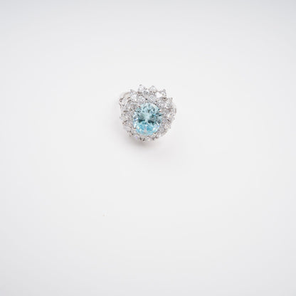 Céleste Blue Oval Cut Gemstone Sterling Silver Ring