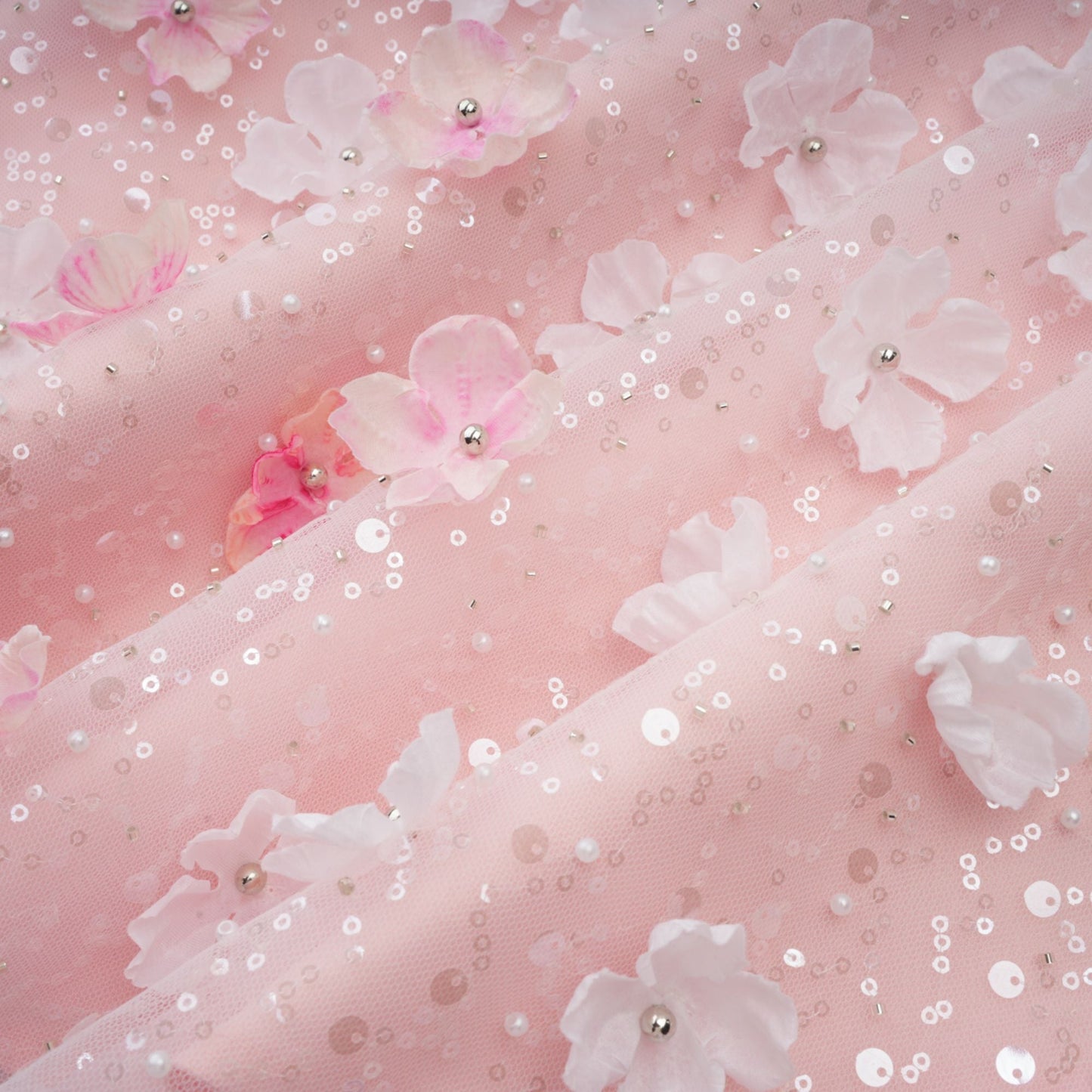 Lilou 3d-petal puffy mini dress