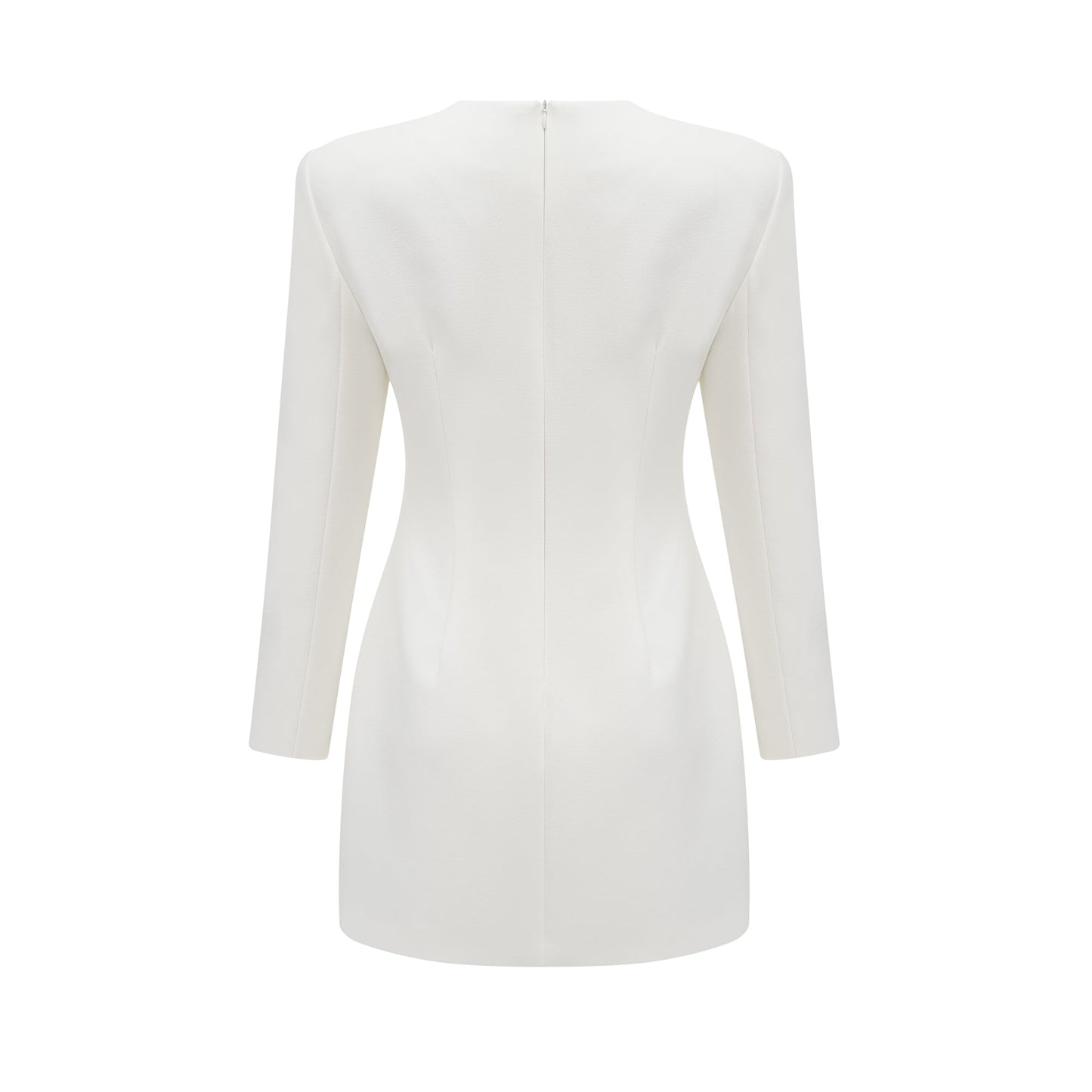 Vanessa white faux-flower embellished mini dress