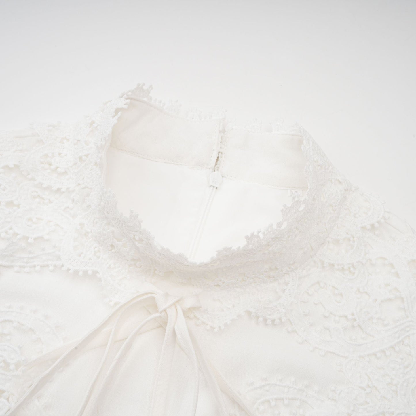 Patricia white floral-lace midi dress