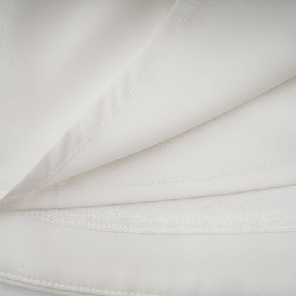 Élise pleated peplum-hem blazer dress in White