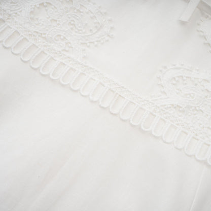 Patricia white floral-lace midi dress