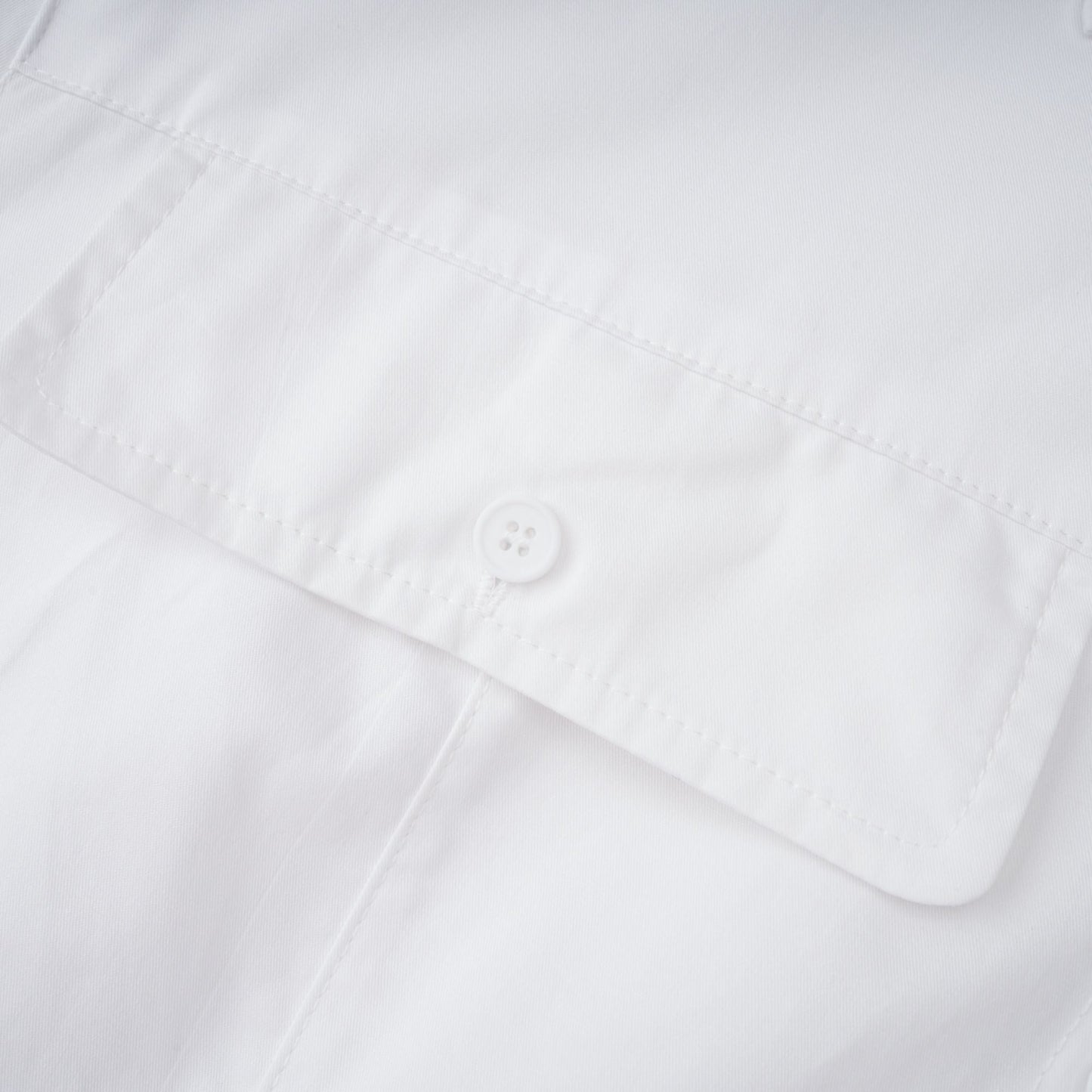 Dulcie white front-slit shirred shirt dress
