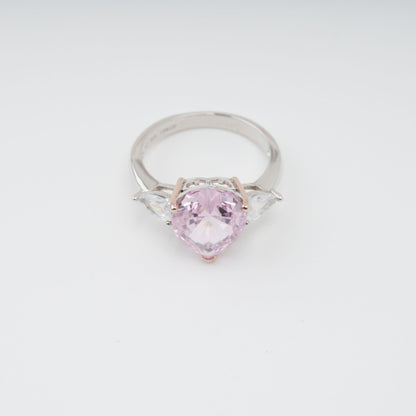 Impératrice Pink Heart Shaped Gemstone Sterling Silver Ring