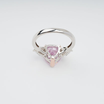 Impératrice Pink Heart Shaped Gemstone Sterling Silver Ring