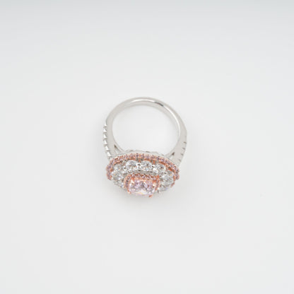 Marianne Pink Polished Zircon Gemstone Sterling Silver Ring