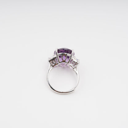 Héraldique Purple Oval Gemstone Sterling Silver Ring