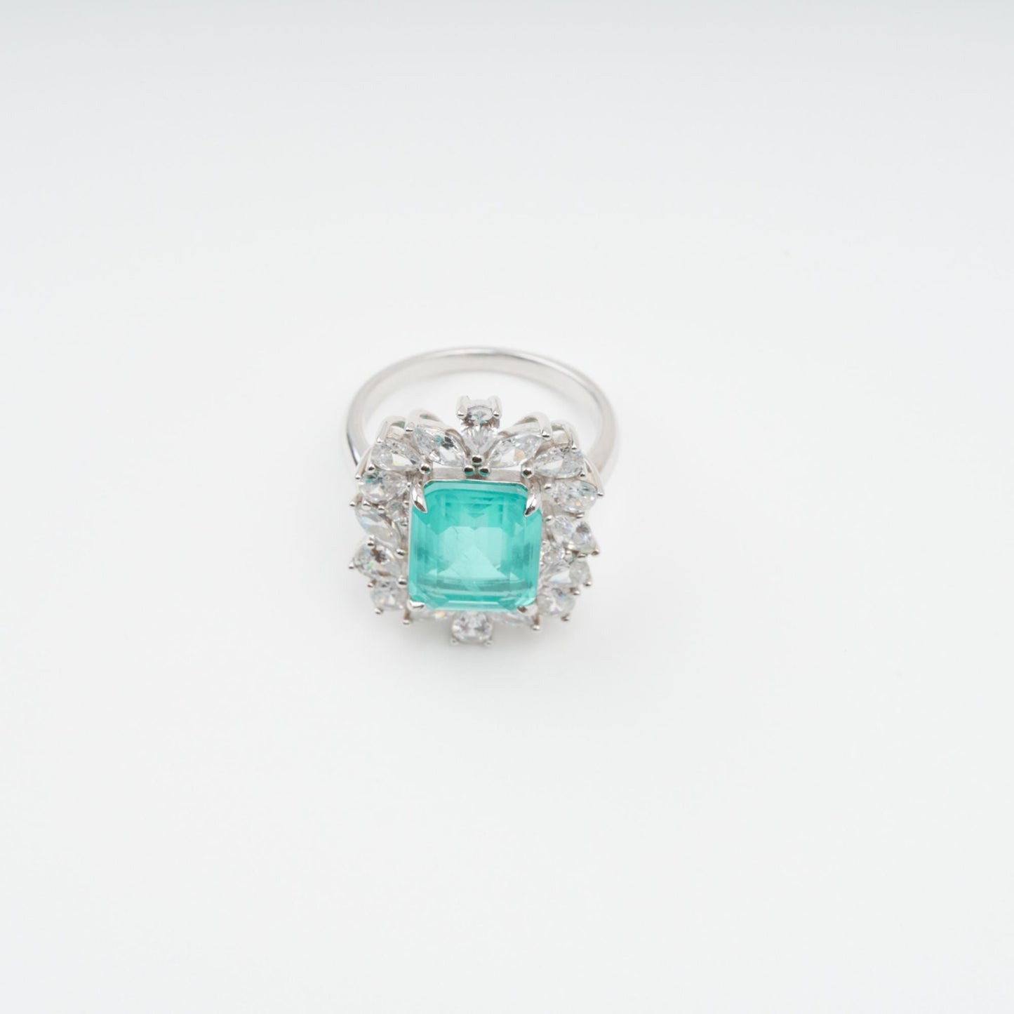 Maelle Turquoise Prong-Set Zircon Gemstone Sterling Silver Ring