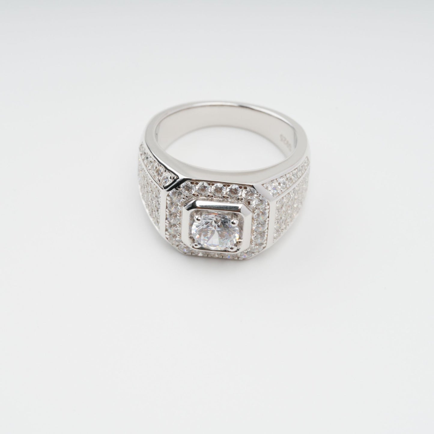 Radieuse Crystal Embellished Sterling Silver Ring