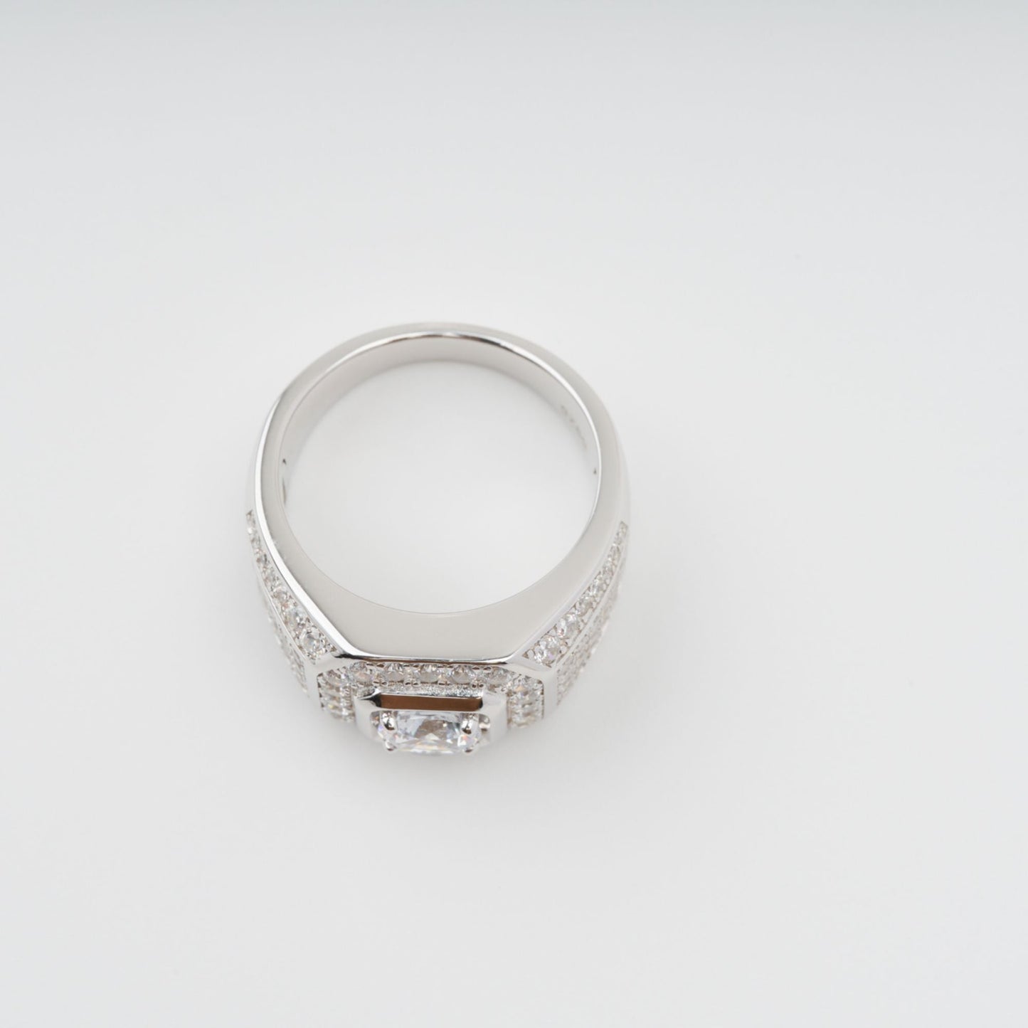 Radieuse Crystal Embellished Sterling Silver Ring