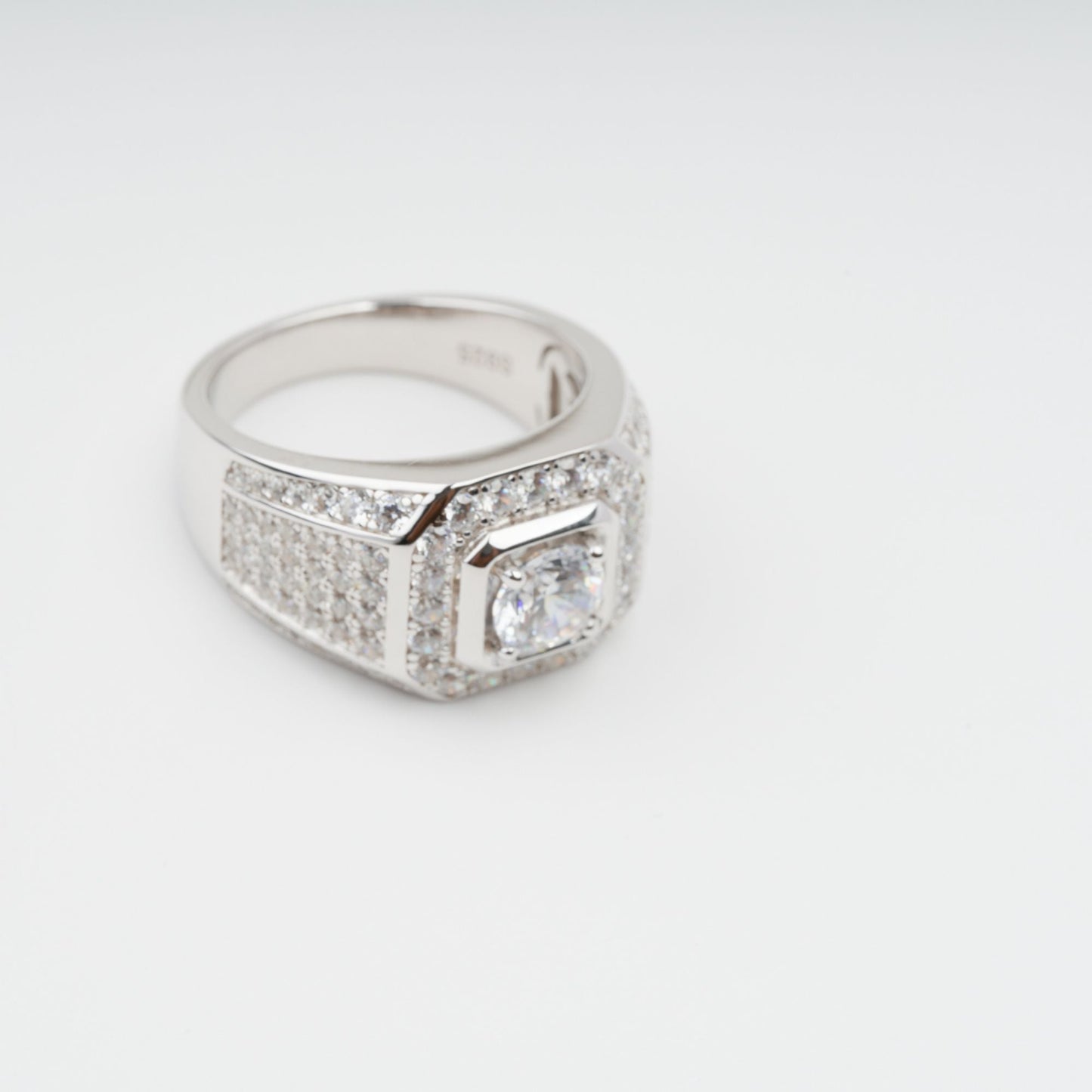Radieuse Crystal Embellished Sterling Silver Ring