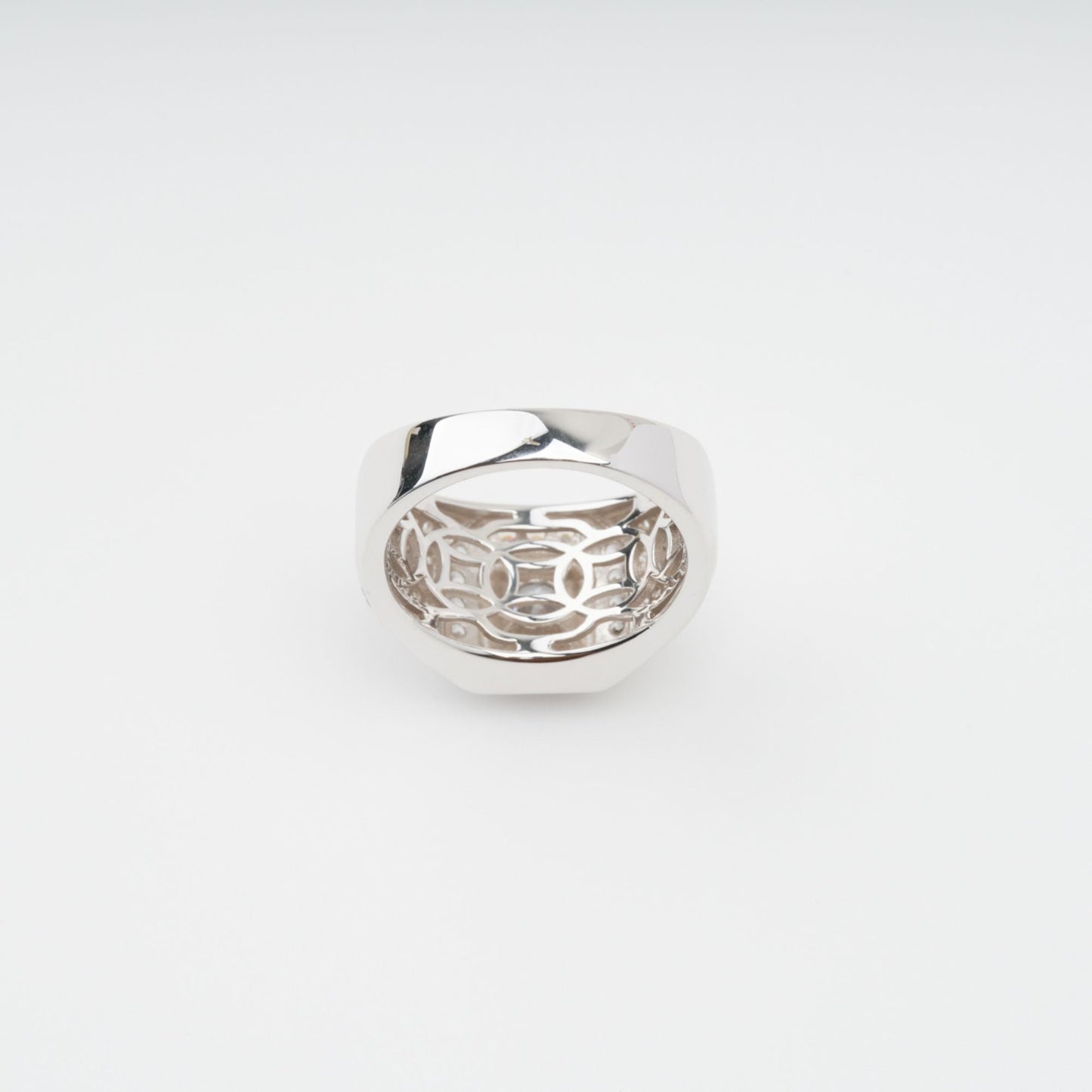 Radieuse Crystal Embellished Sterling Silver Ring