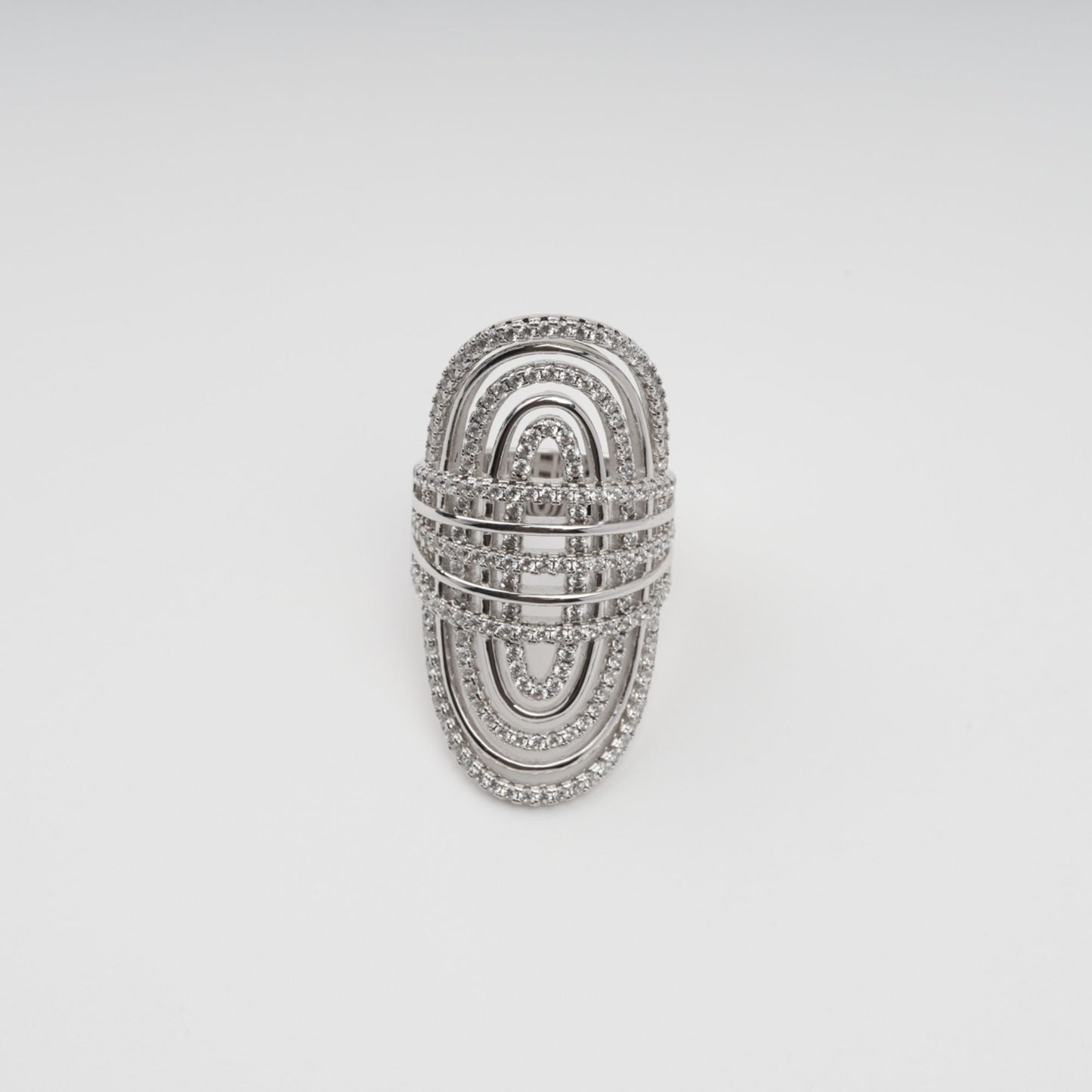 Médaille Geometric Multi-Band Sterling Silver Ring