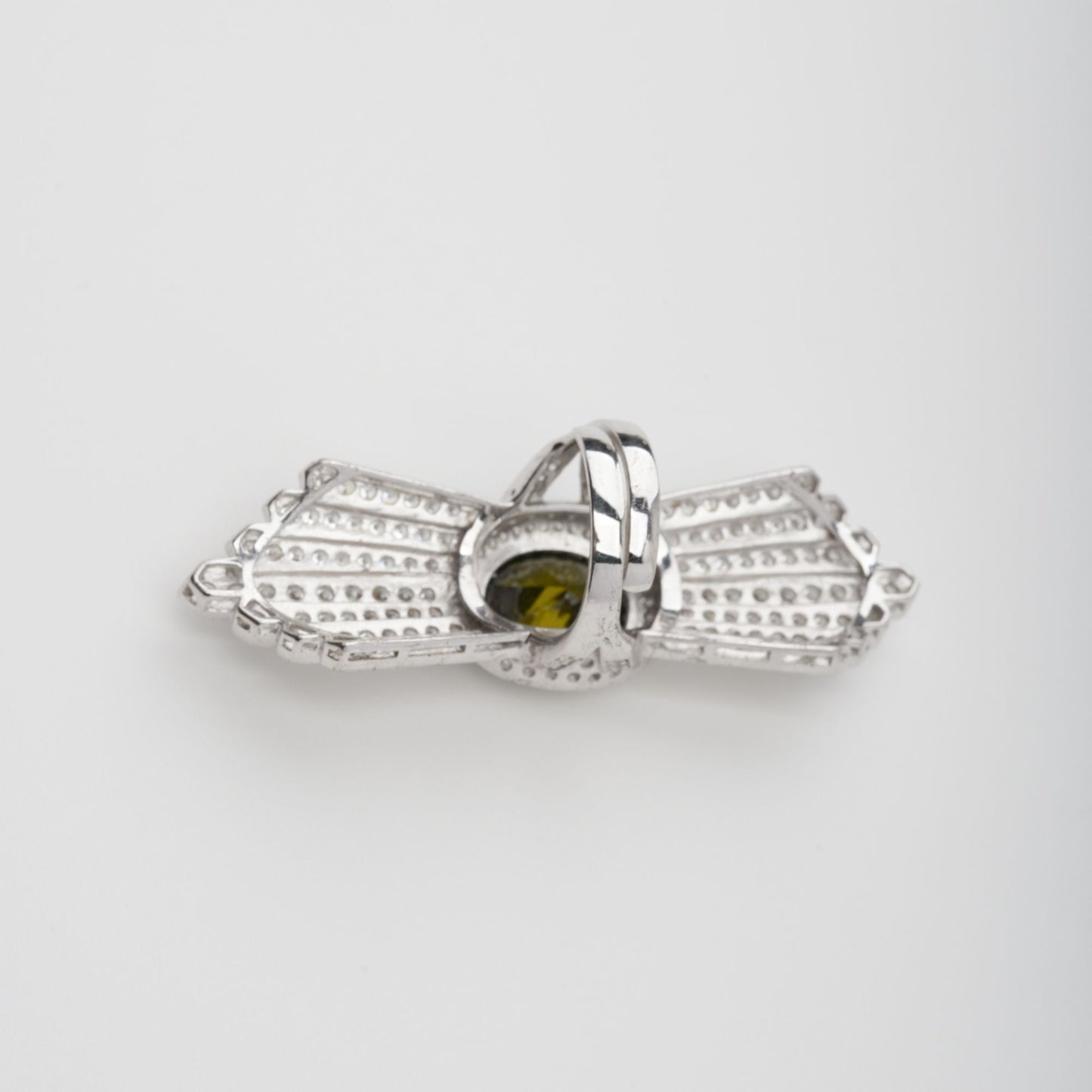 Rosée Green Symmetrical Wing Gemstone Sterling Silver Ring