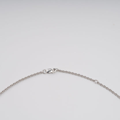 Salli Silver Tone Symmetrical Embellished Sterling Silver Necklace