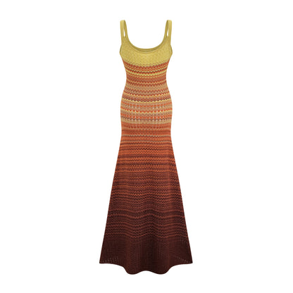 Audrey gradient knitted maxi dress