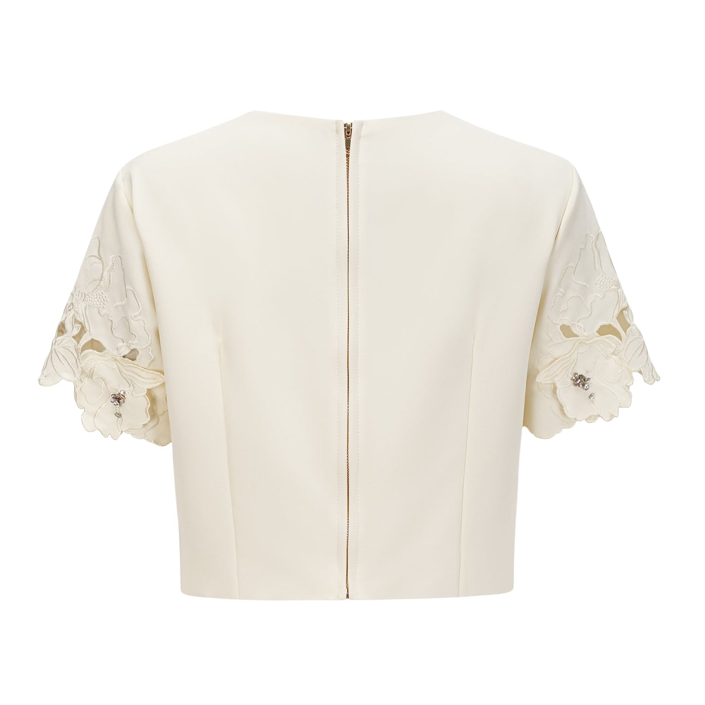 Coralie neutrals 3D-petal top & skirt matching set