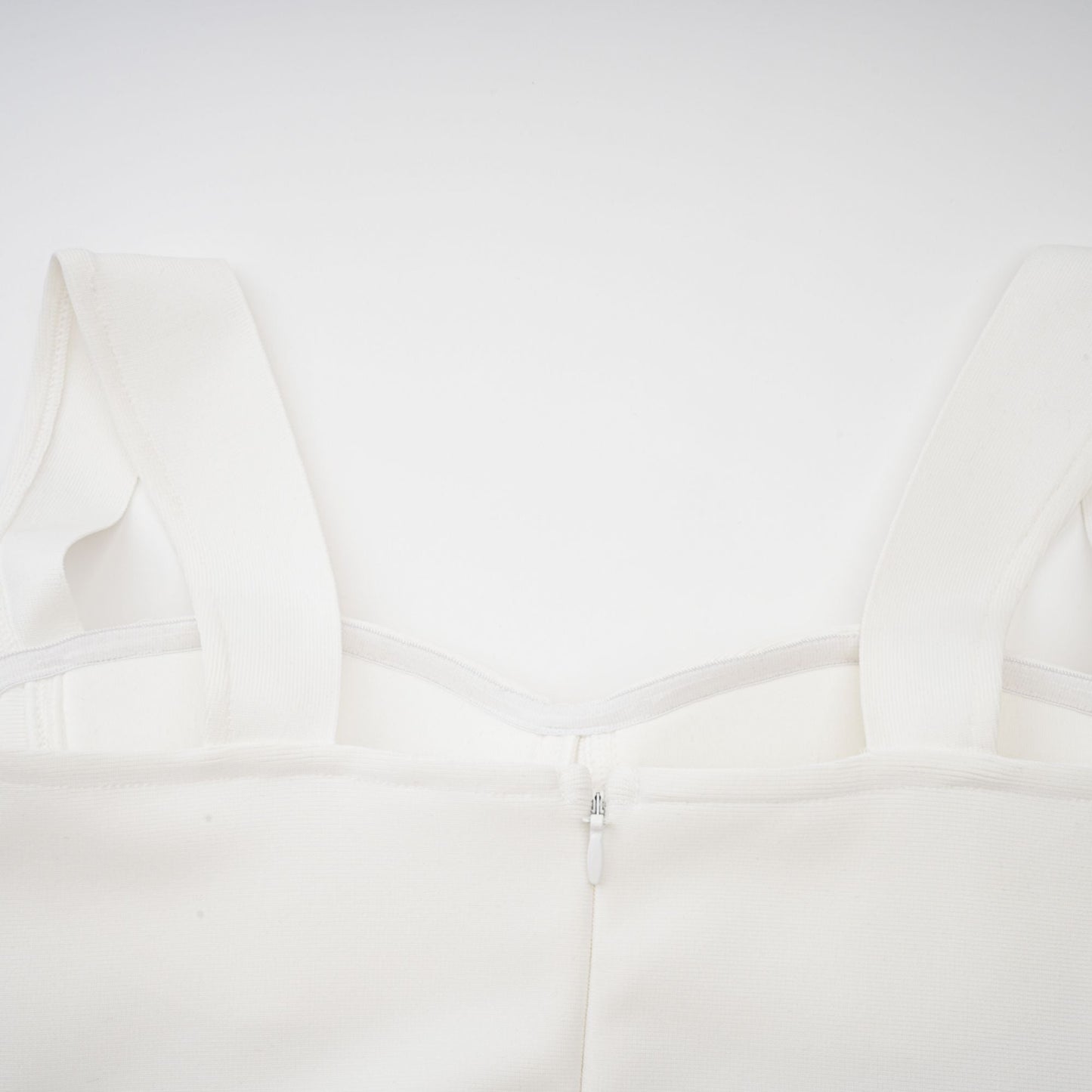 Olivia white floral-appliqué bandage maxi dress