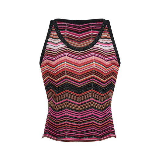Chloé Red Striped Knit Matching Set