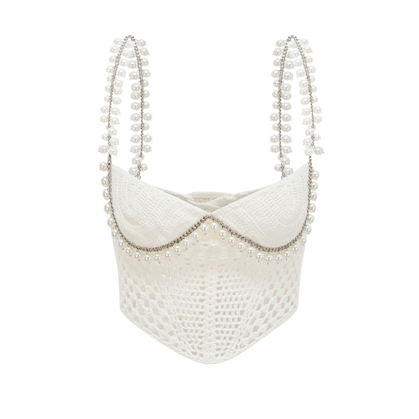 Prunelle Crochet Knit Two-Piece Top and Skirt Set