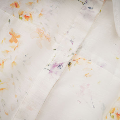 Zoé white floral-print tied midi dress
