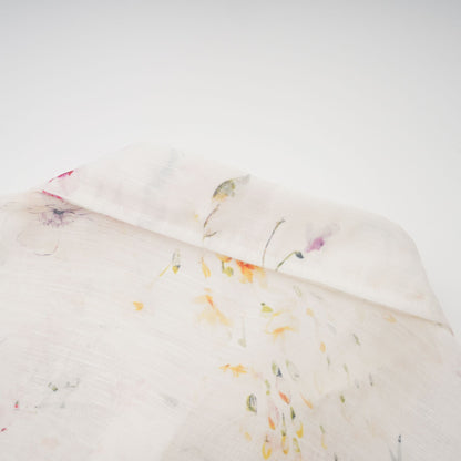 Zoé white floral-print tied midi dress