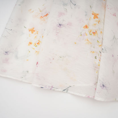 Zoé white floral-print tied midi dress