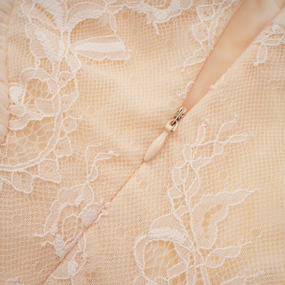 Audrey chiffon & lace midi dress