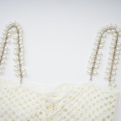 Prunelle Crochet Knit Two-Piece Top and Skirt Set