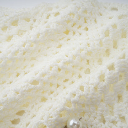 Prunelle Crochet Knit Two-Piece Top and Skirt Set