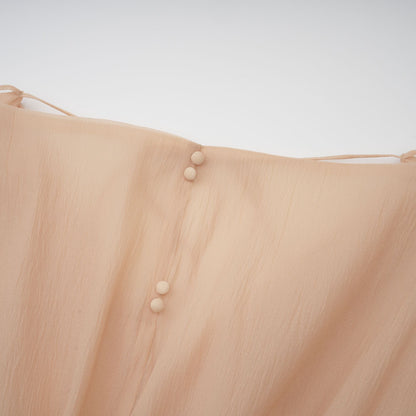 Amélie floral-appliqué flounced mini dress in Neutrals