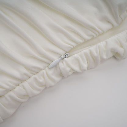 Émeline white braided rope-detail midi dress