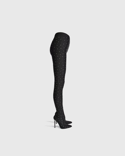 Editta Rhinestone Pantaleggings In Black
