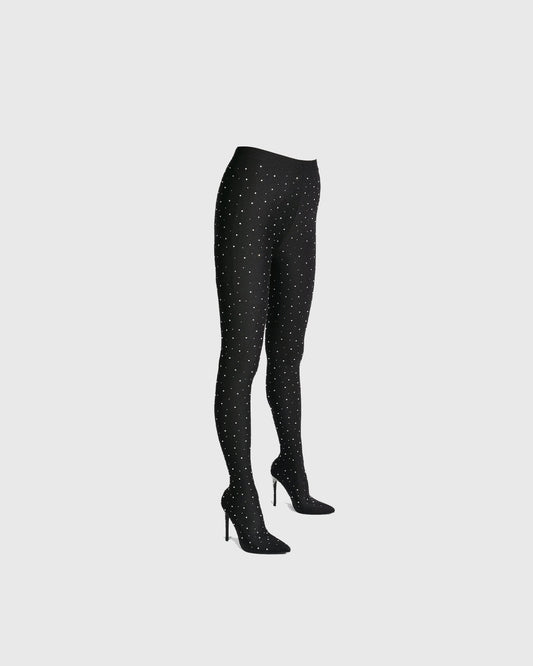 Editta Rhinestone Pantaleggings In Black
