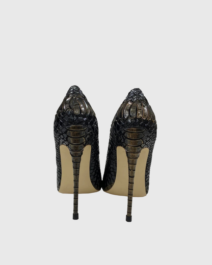 Faye Snake Texture Pumps