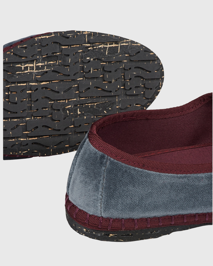 Freya Velvet Mary Janes In Navy Blue