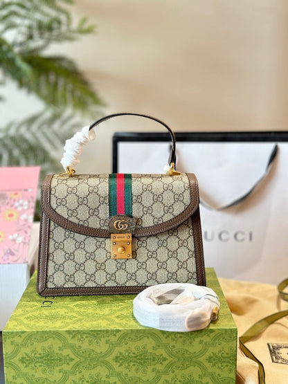 GGUCCI OPHIDIA TOP HANDLE SMALL BAG