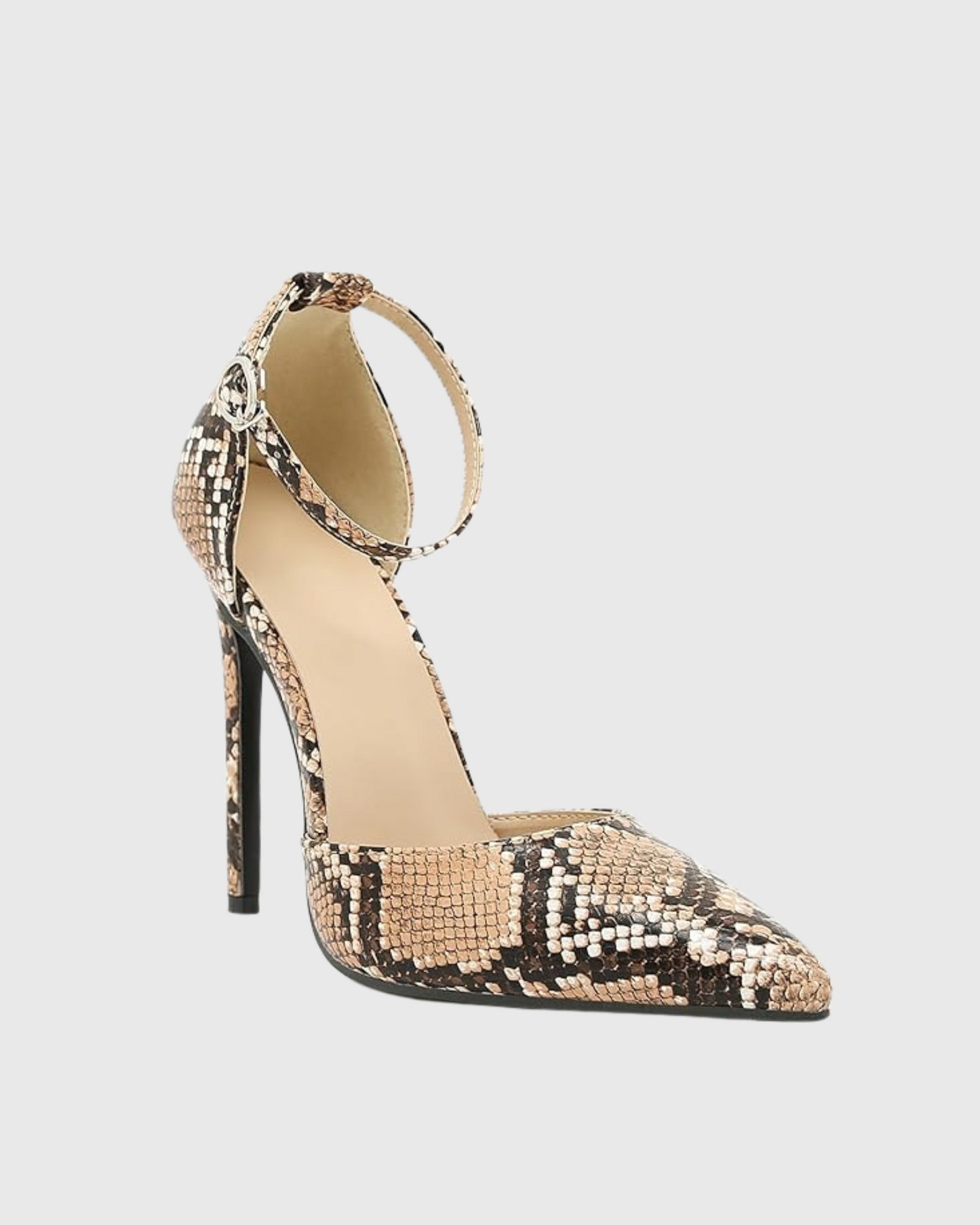 Gal Snake Print Strap Pumps