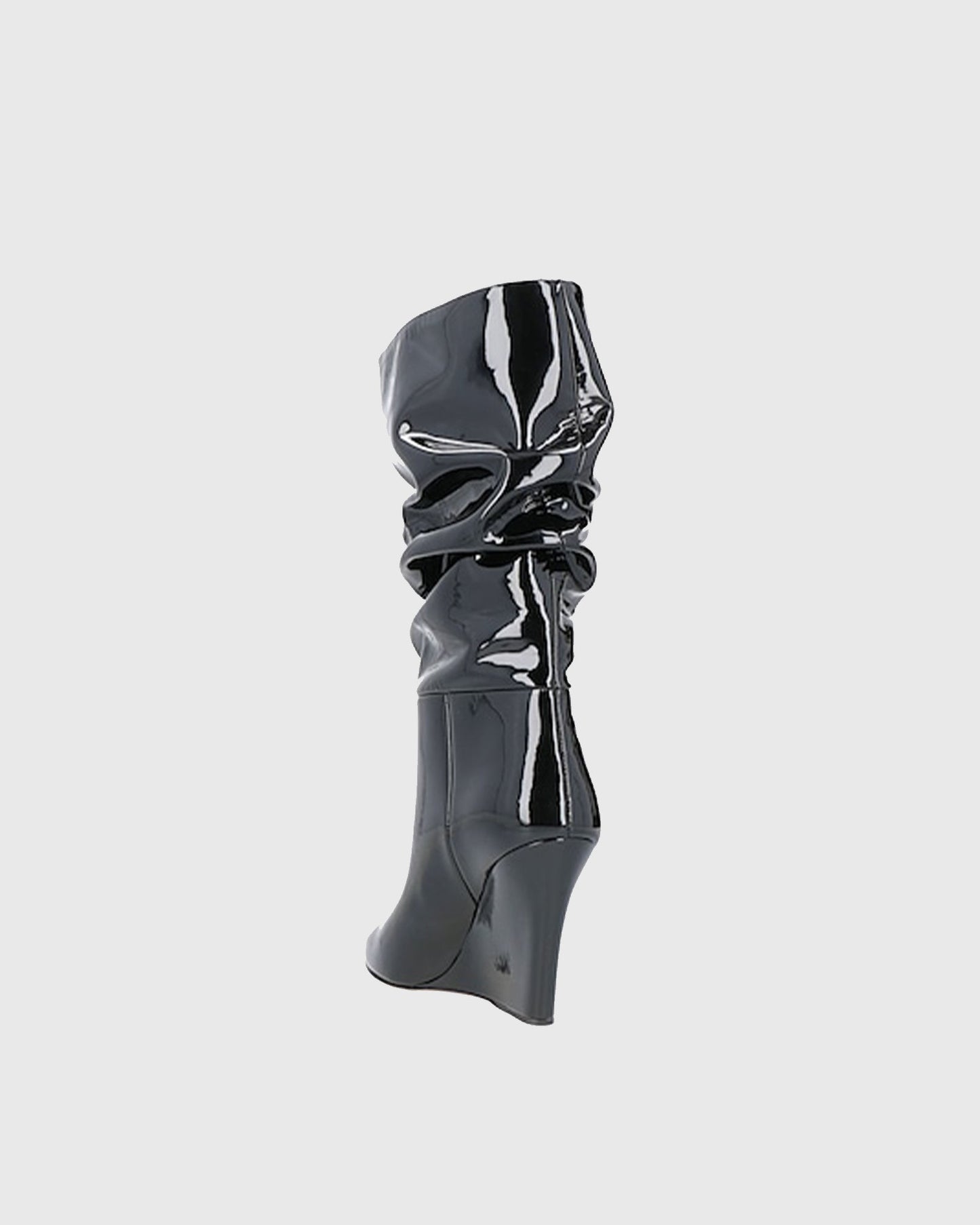 Gisella Ruched Wedge Mid Calf Boots