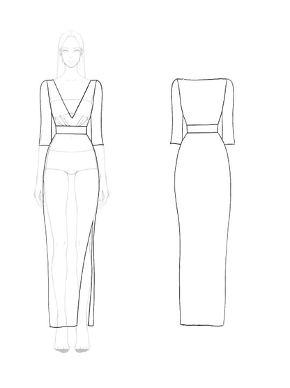Elegant Party Dress Deep V Light Pink High Slit Maxi Dress