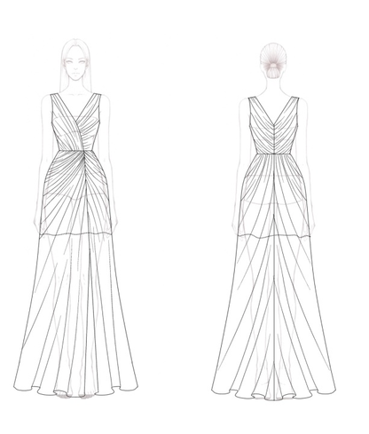 Formal Evening Gold Dress Pleated Sleeveless Metallic V-Neck Slit Floor-Length Dress