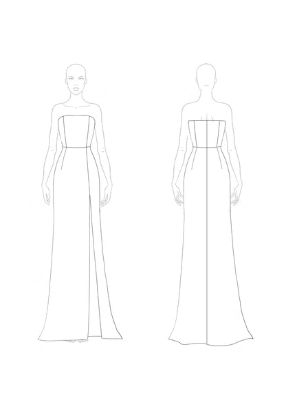Formal Evening Solid Dress Black Off Shoulder High Slit Floor-Length Dress