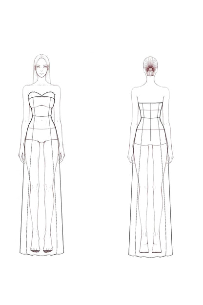 Formal Evening Dress Yellow Strapless Floor-Length Dress