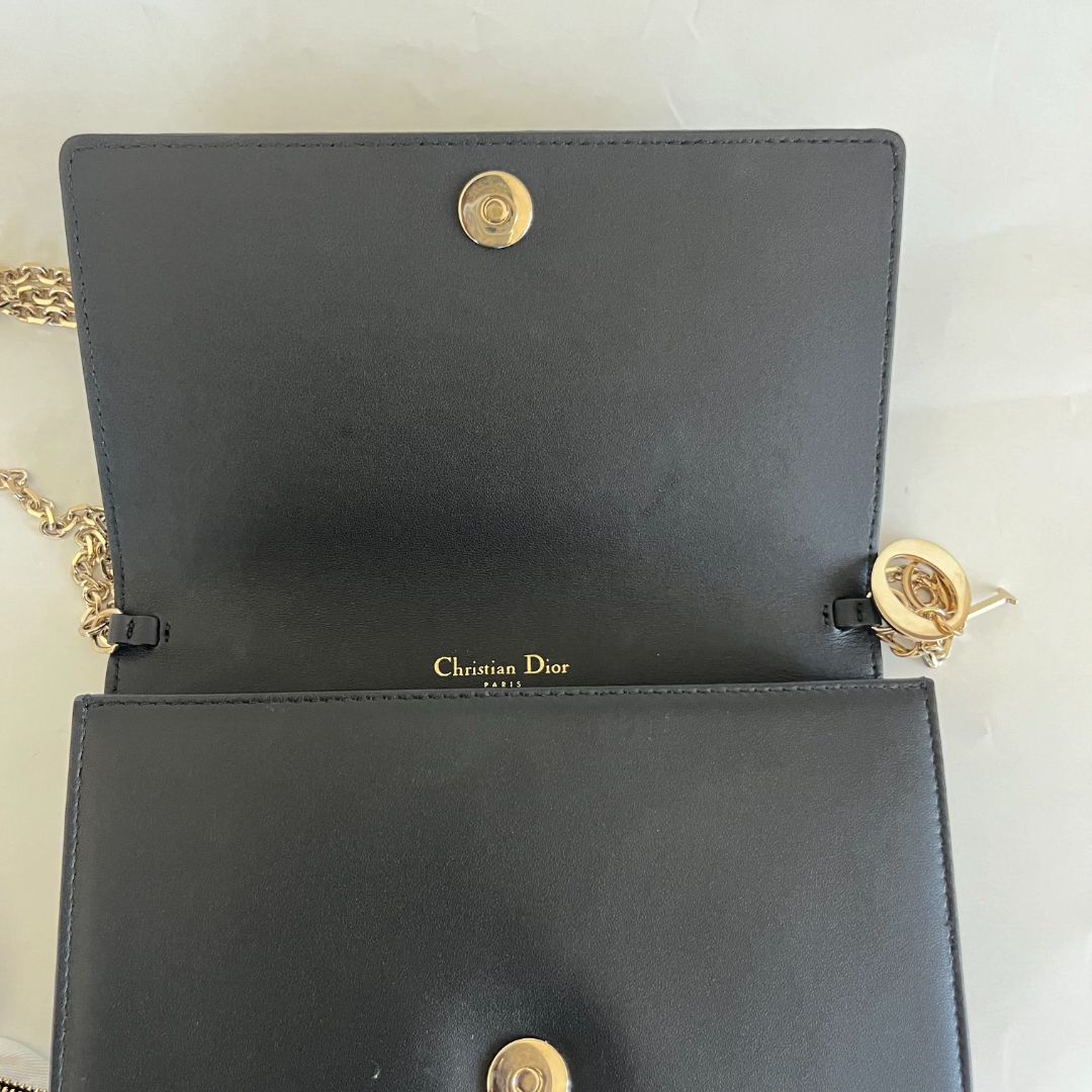 Dior Lady Dior Pouch Black Cannage Lambskin Leather