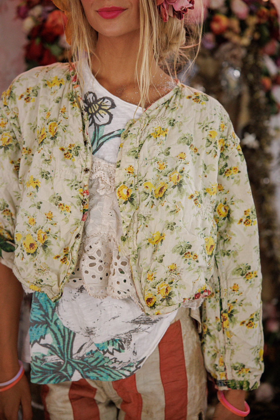 Floral Cropped Leni Jacket